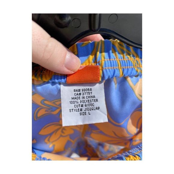 Billabong 90s Boardie Watershorts Blue Yellow Floral Sz L - Picture 5 of 6